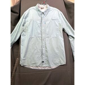 Salt Life SLX Men's Large Blue Long Sleeve Performance Fishing Shirt SLM30257